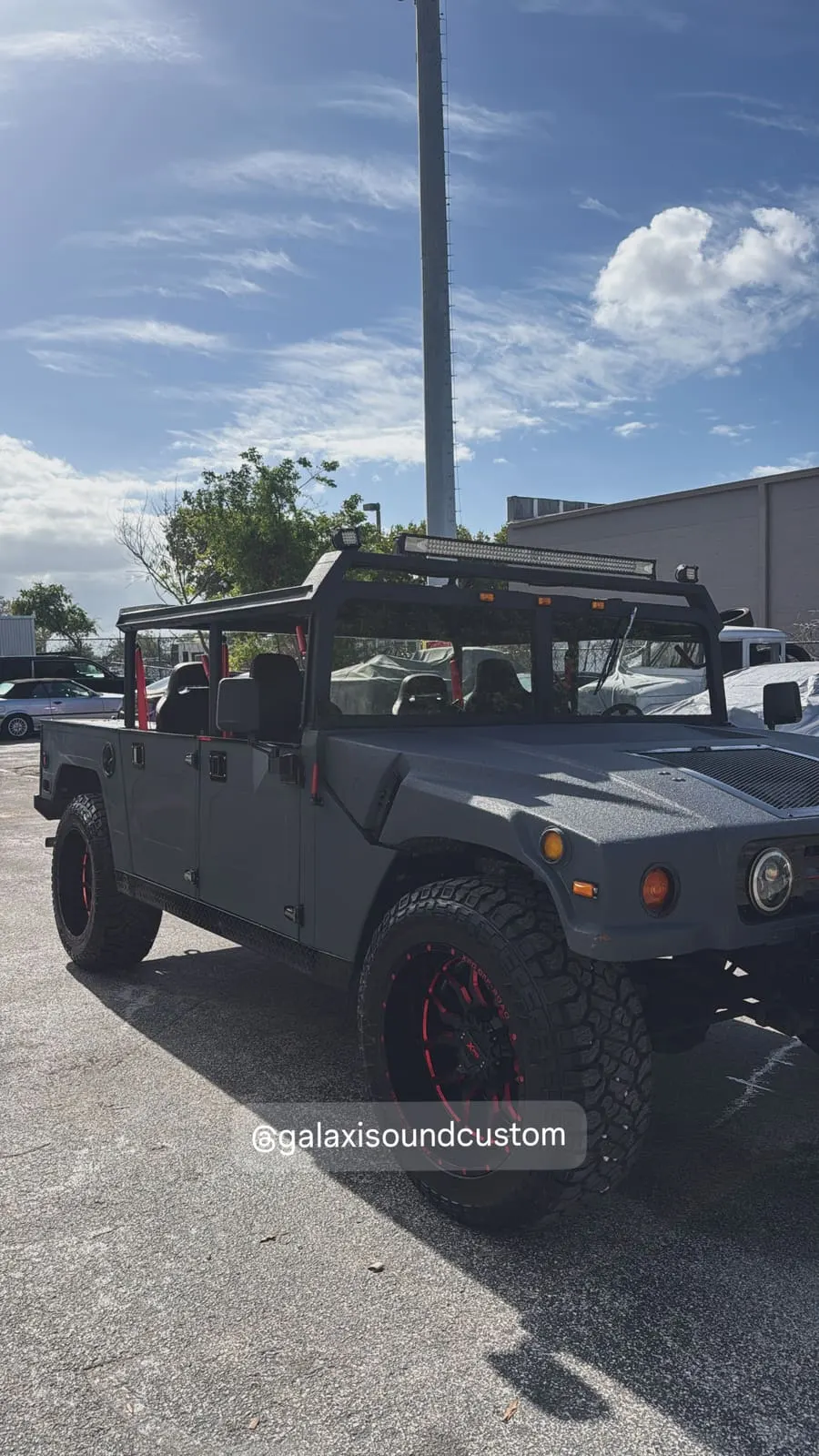 Matte black Hummer H1 wrap Miami